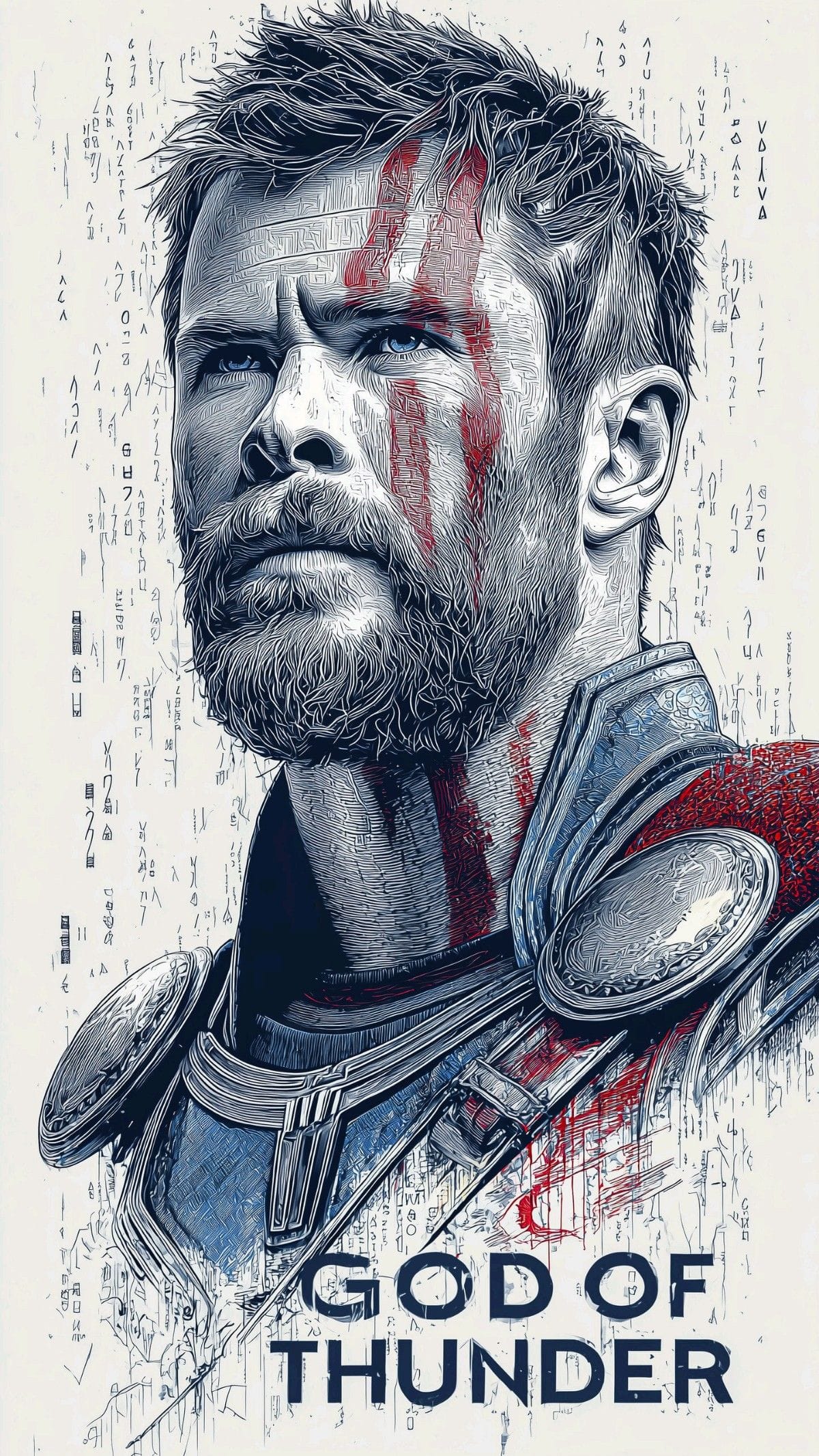 Thor – God of Thunder | Abstract Marvel Art