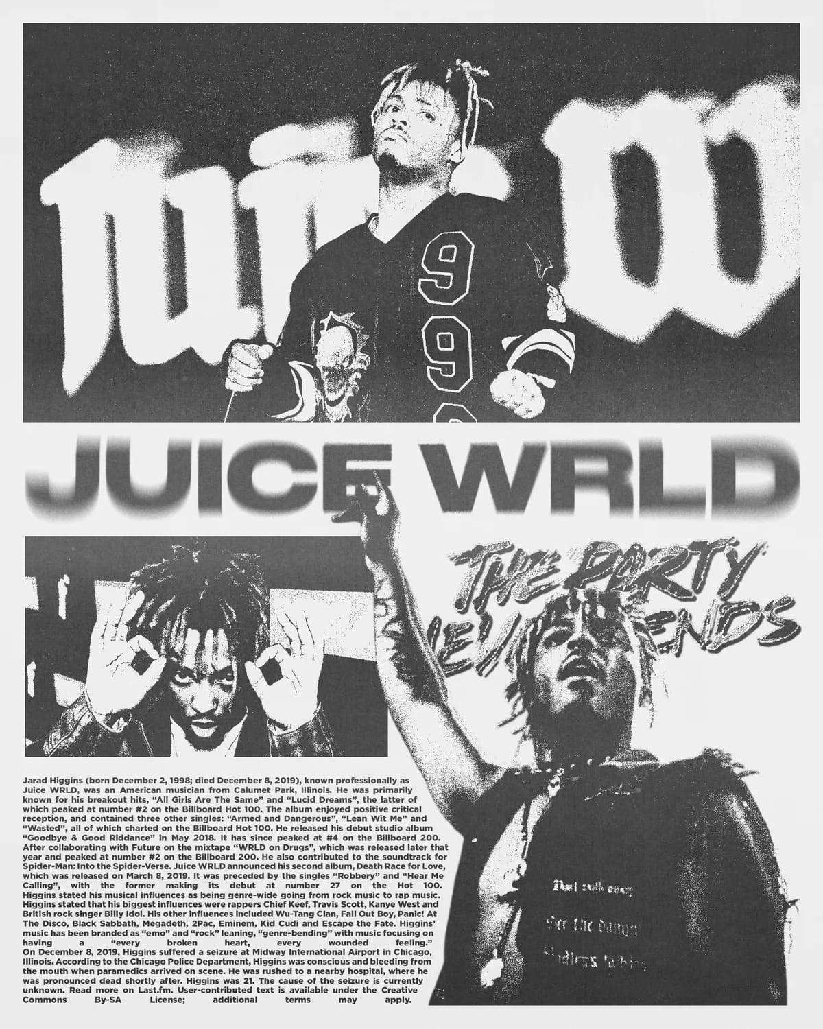 juice wrld poster design
