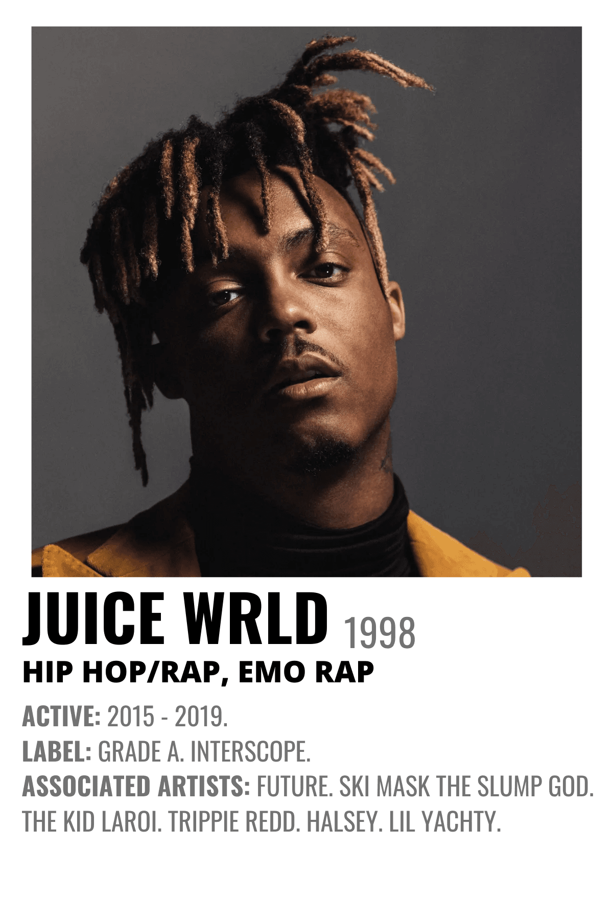 Juice WRLD (Minimalist Artist Poster)