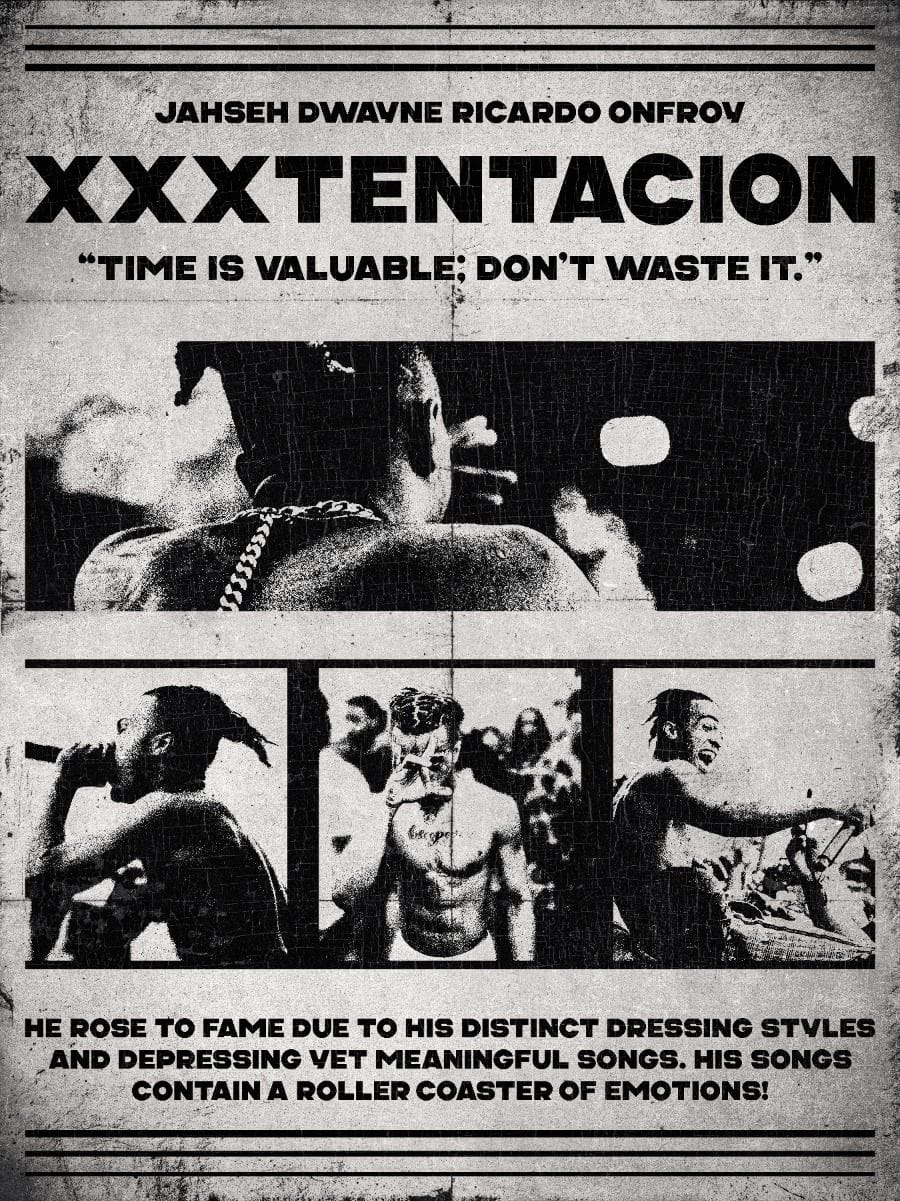 "XXXTENTACION" design by BANG