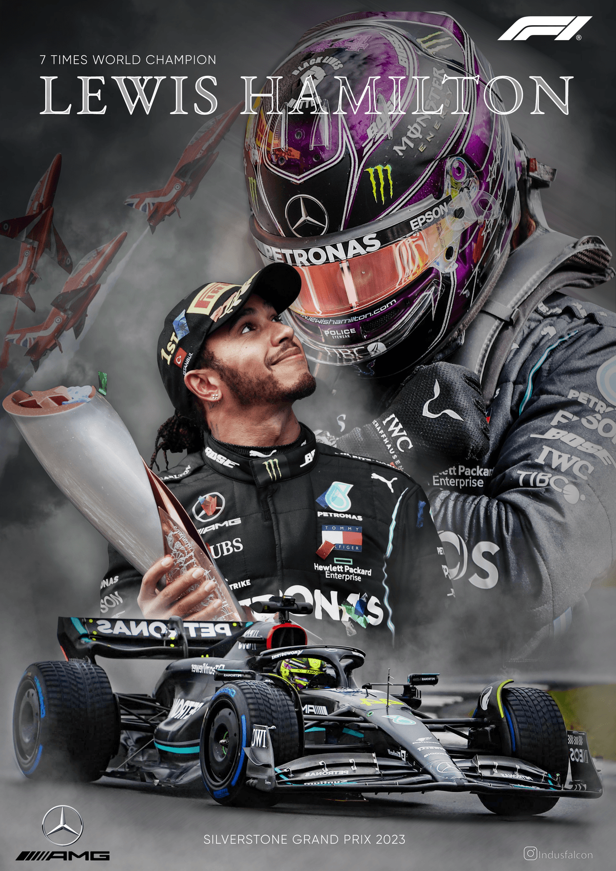 Poster design for lewis hamilton