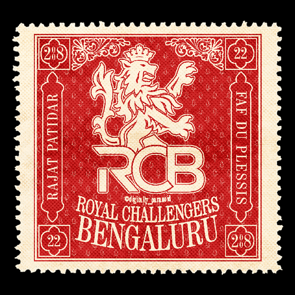 RCB | Vintage stamp