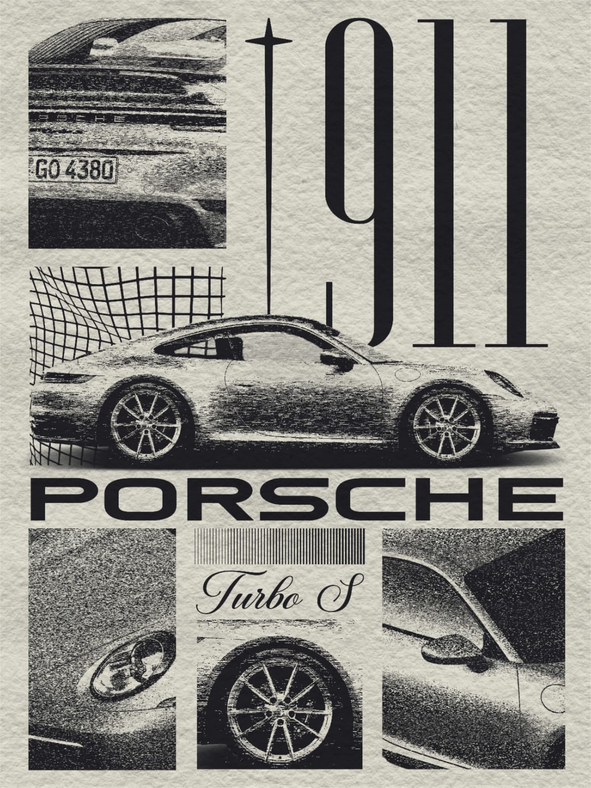 porsche 911 poster design