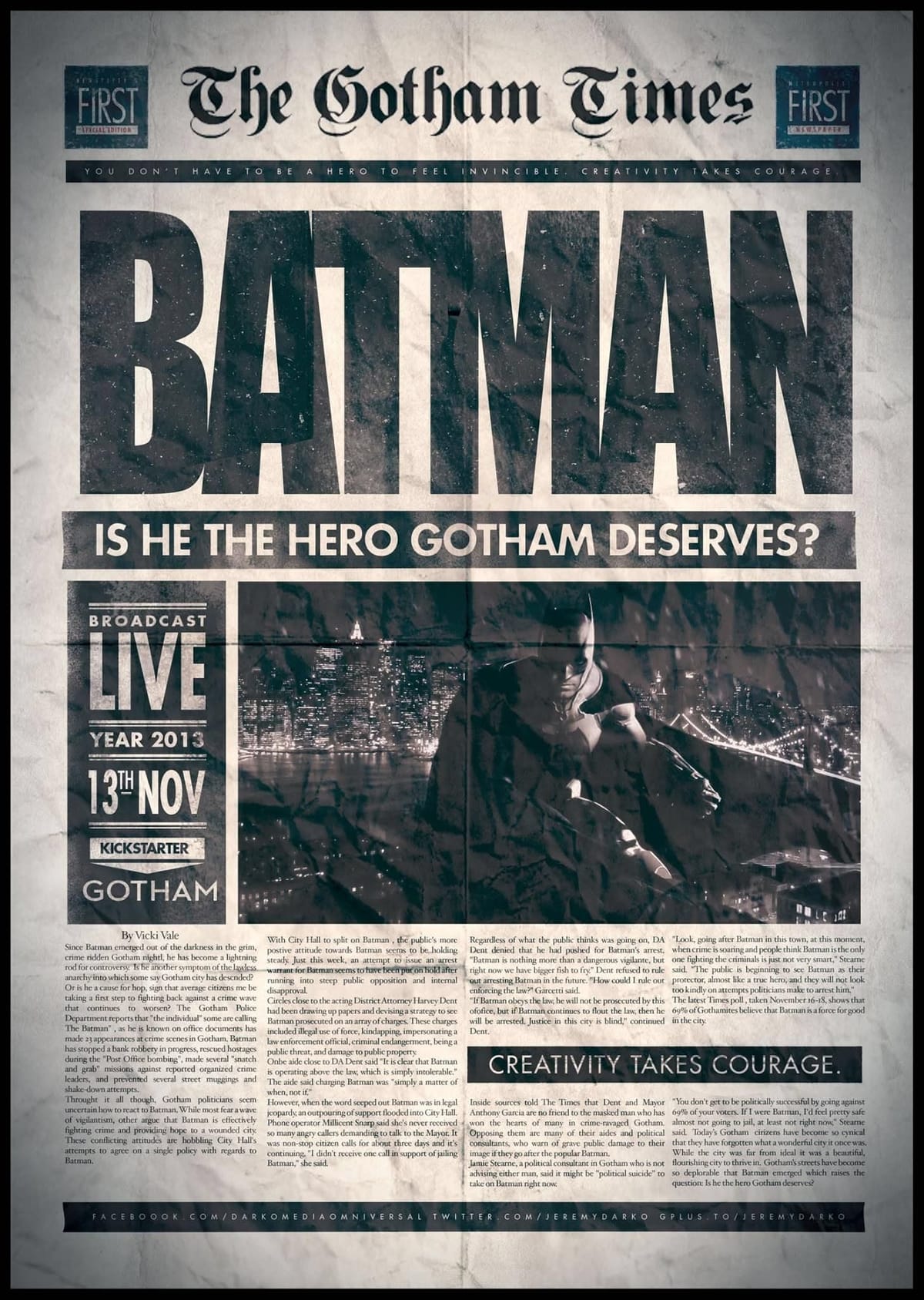 Warner 100th Anniversary: Art of 100th - Batman Wall Poster