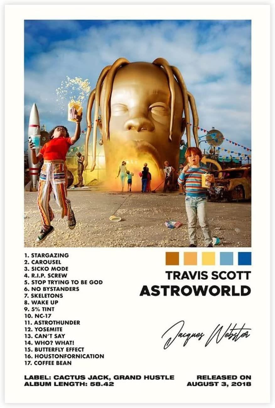 Travis Scott Poster – Astroworld Limited Poster Leinwand Poster