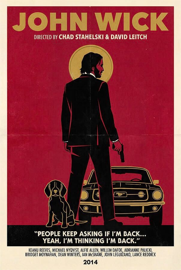 John Wick - Minimal Movie Poster - Retro Film Poster - Vintage by SampadArt Gallery