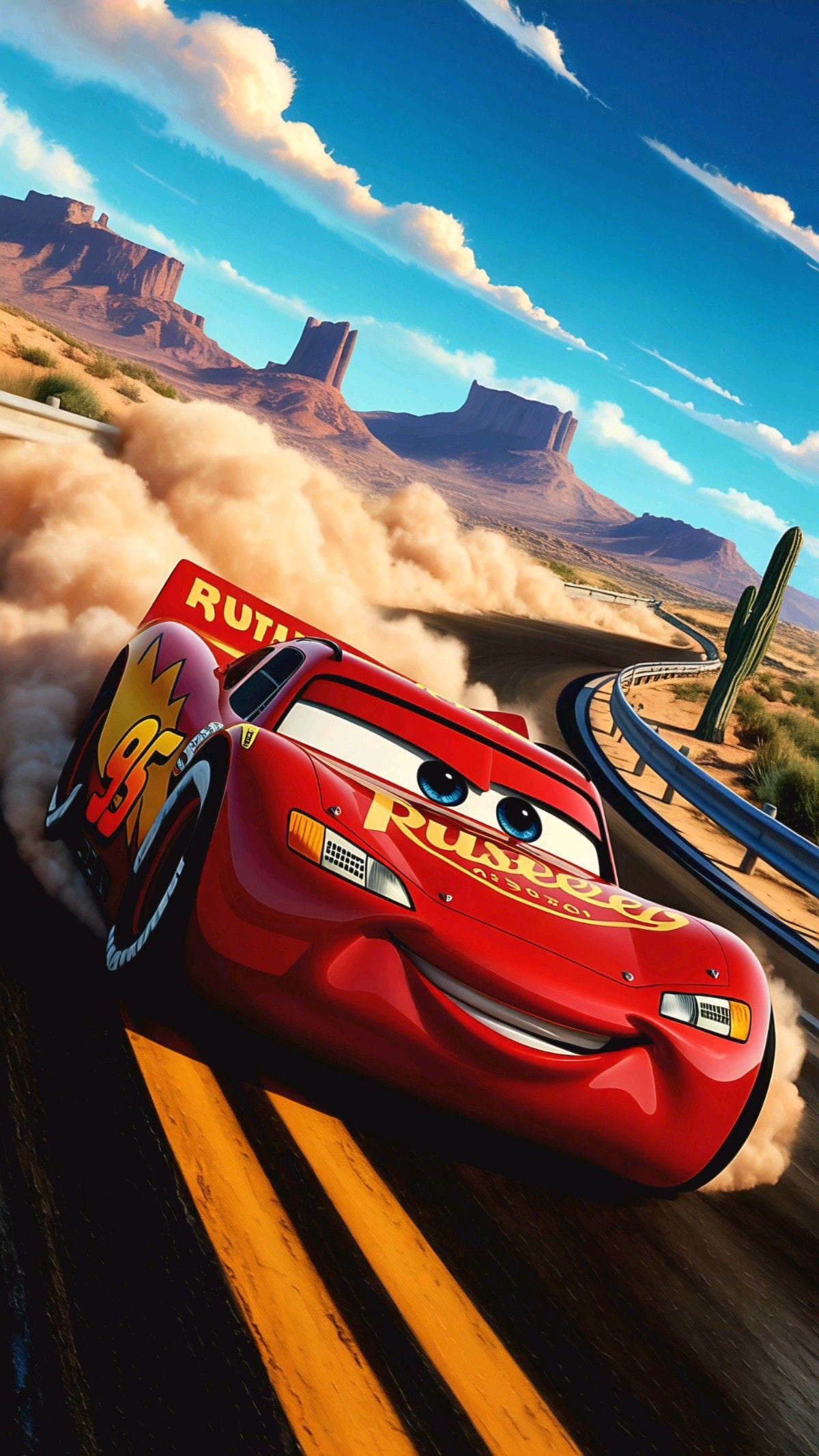 Relâmpago McQueen em alta velocidade — Arte impressionante!