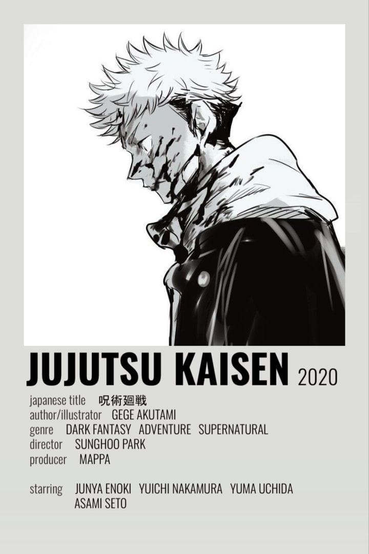 Jujutsu Kaisen minimalist poster