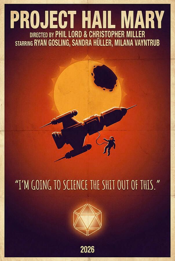 Project Hail Mary - Minimal Movie Poster - Retro Film Poster - Vintage - 2026 by SampadArt Gallery