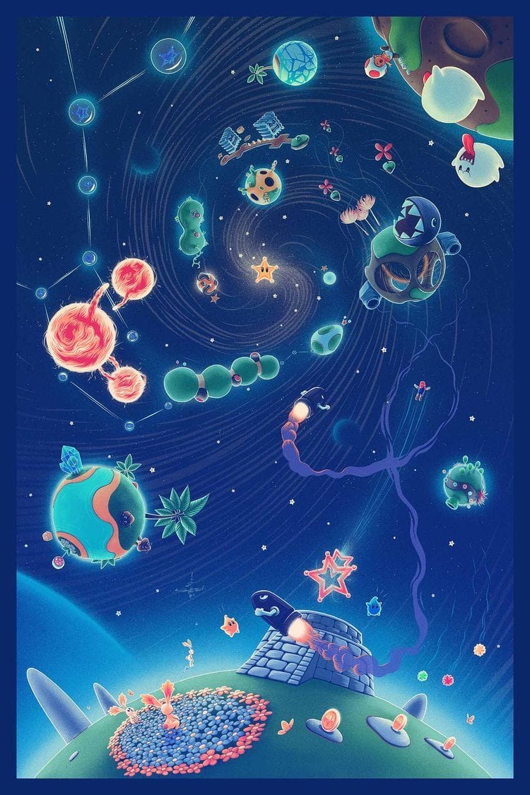 Super Mario Galaxy poster