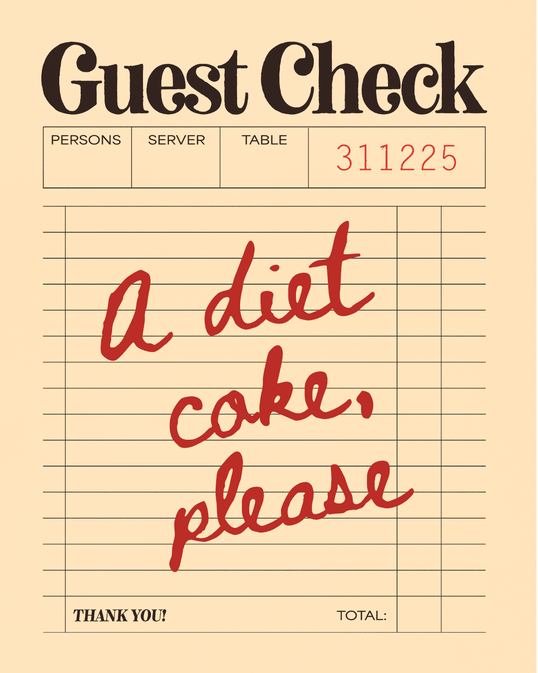 A Diet Coke, Please” Retro Poster – Vintage Diner Creative Art