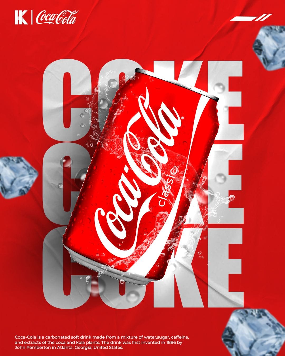 Coca cola design poster