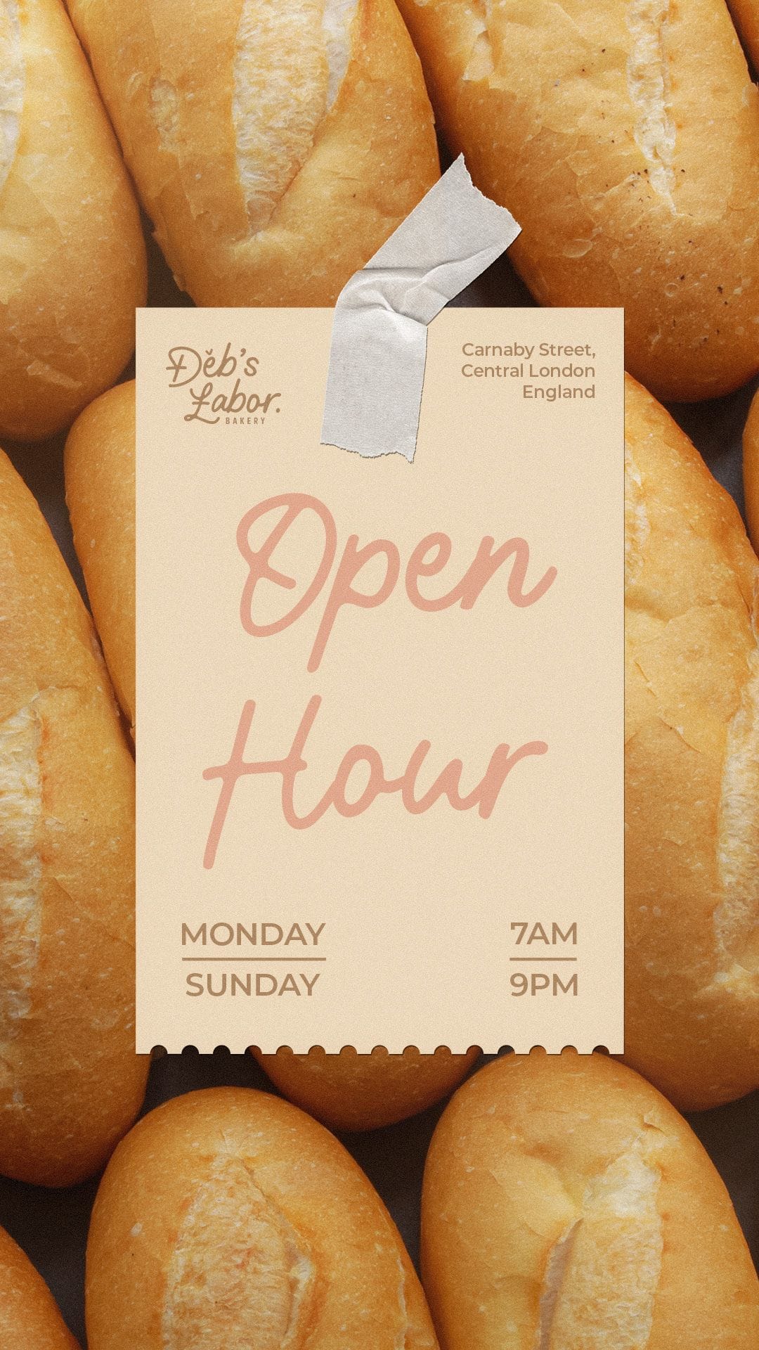 Deb's Labor Bakery: Social Media Post Design - Muhammad Farrell Budiman