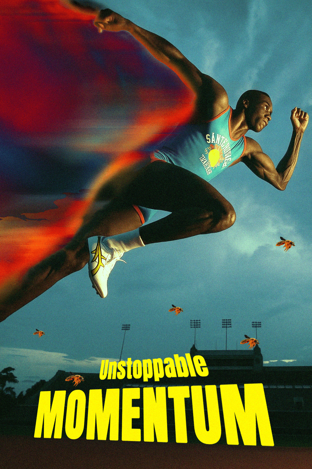 Unstoppable Momentum | Inspirational Athletic Poster Design | Speed, Power & Motivation
