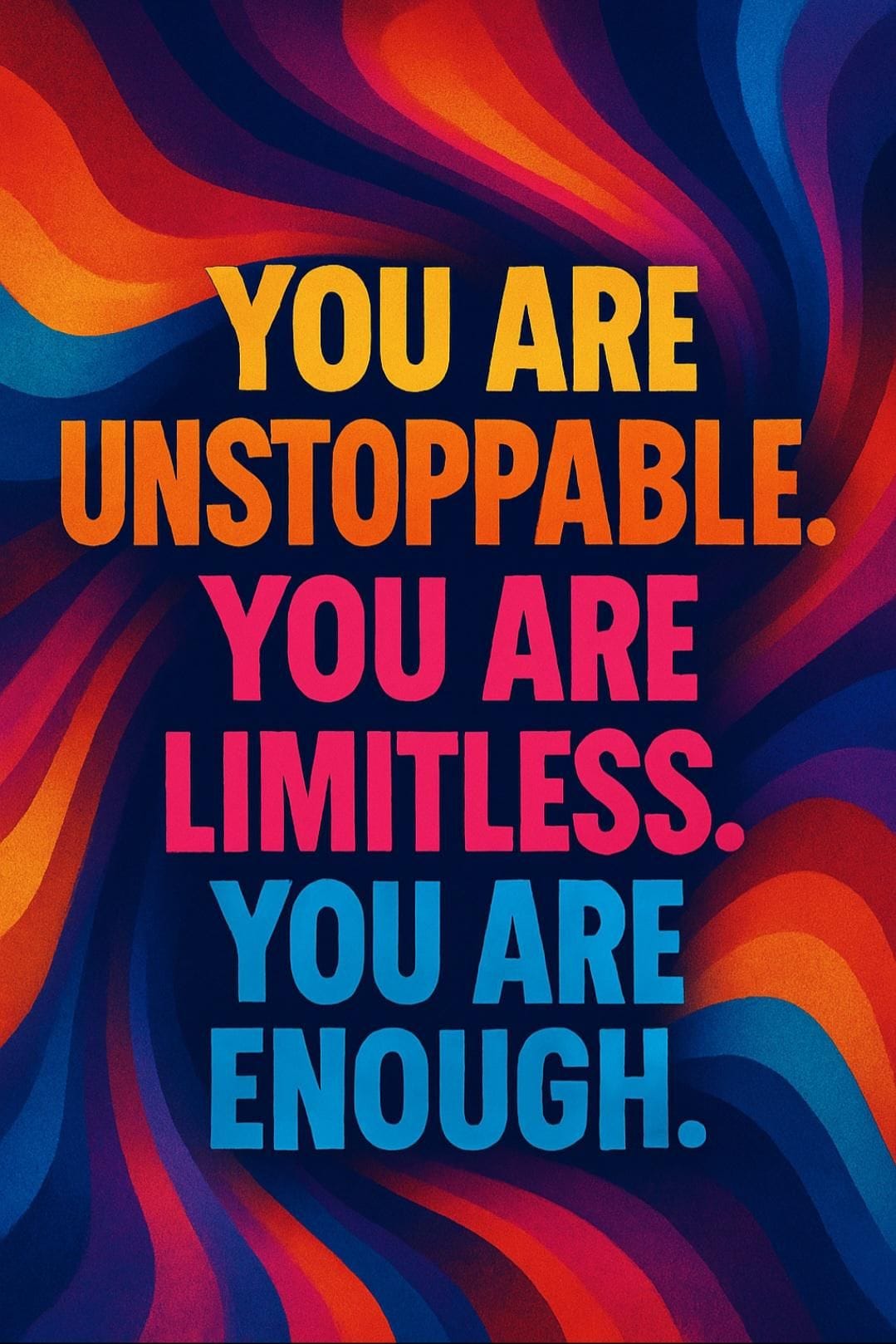 Unstoppable You - Vibrant Motivational Poster | Inspirational Wall Art | Digital Download | Office Decor | Colorful Positive Print"