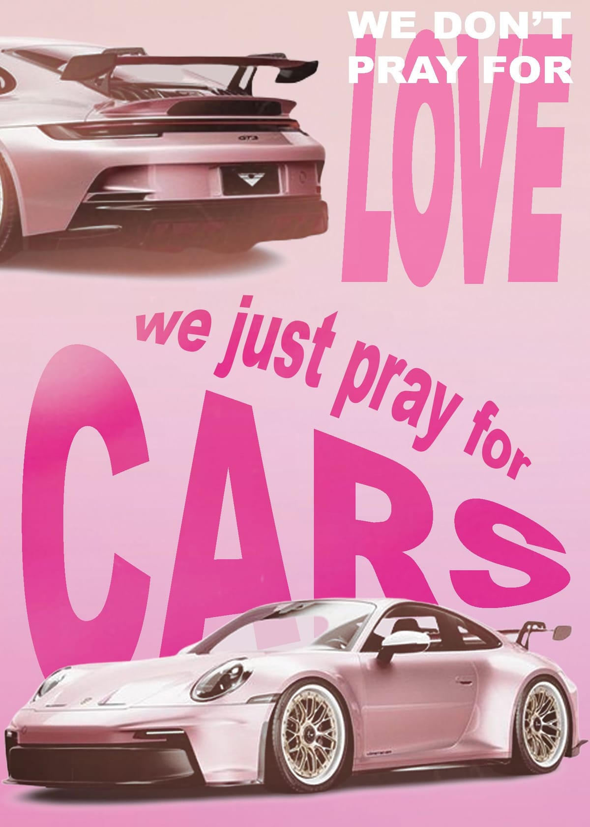 porsche poster cars