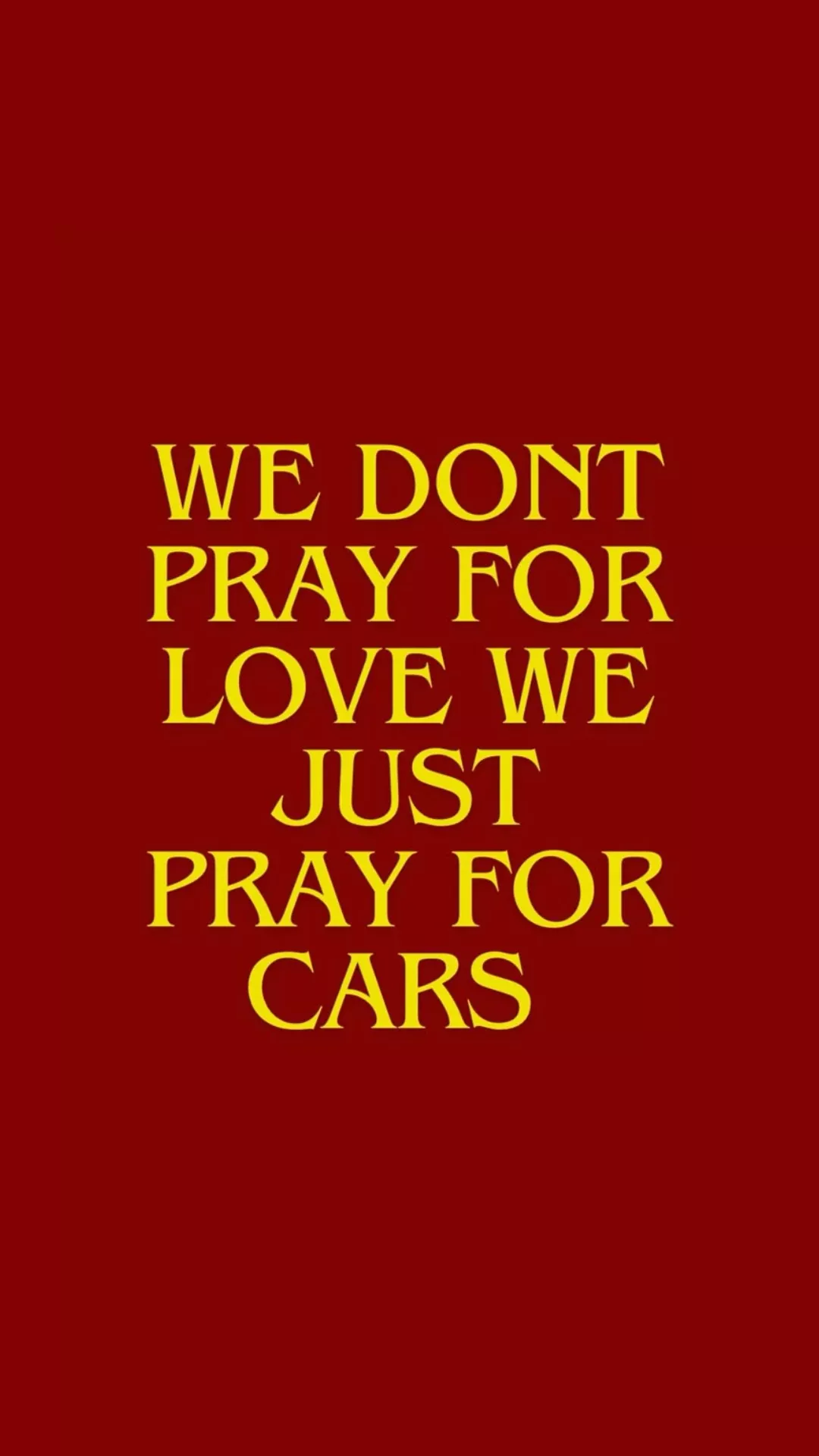 we pray for cars poster