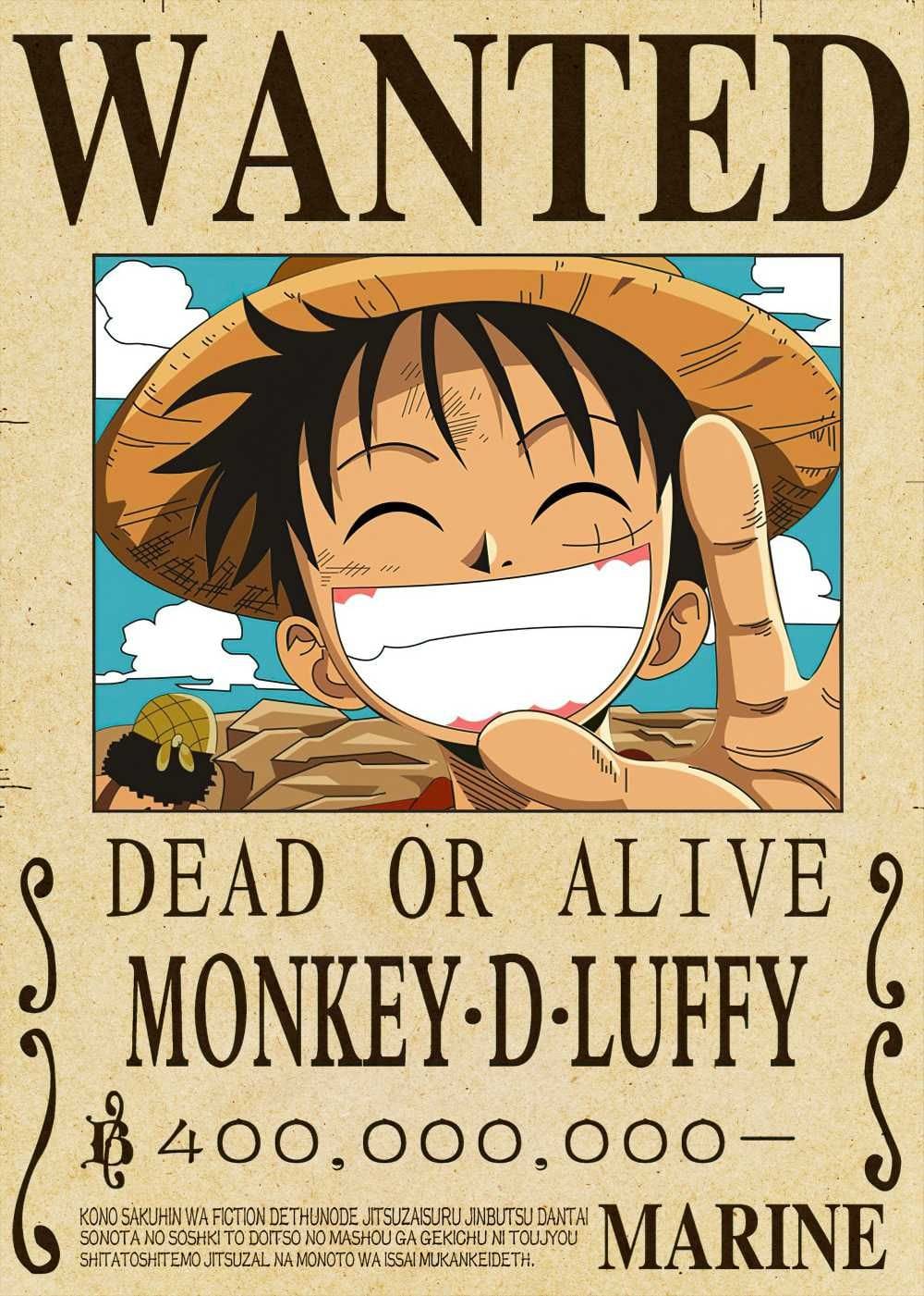 MONKEY-D-LUFFY-1 One piece wanted poster