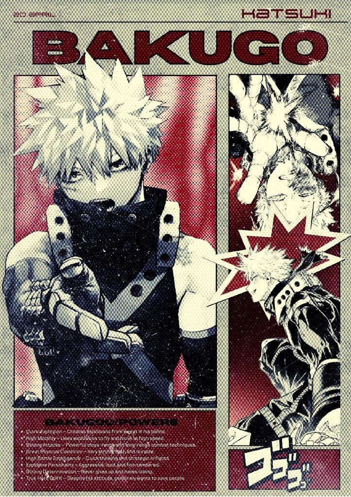 Poster Style Bakugo