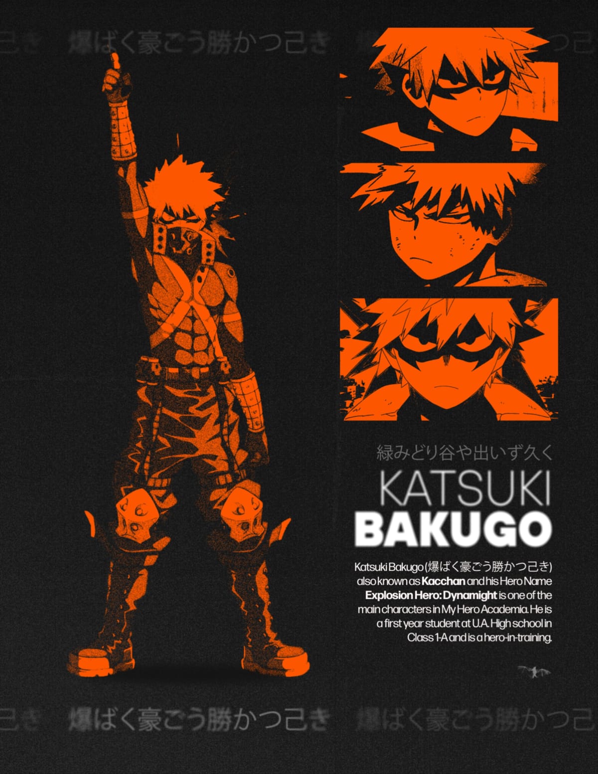 bnha ˚࿔ katsuki bakugo & midoriya izuku (deku) poster