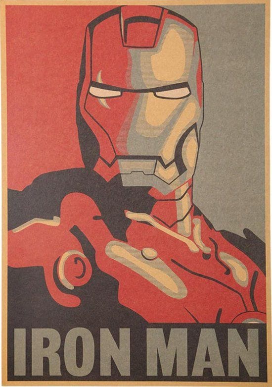 Poster - Iron Man - Avengers - 50 bij 35 cm - duurzaam - kraftpapier | bol.com