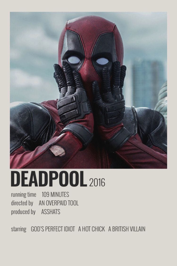 deadpool minimalist poster