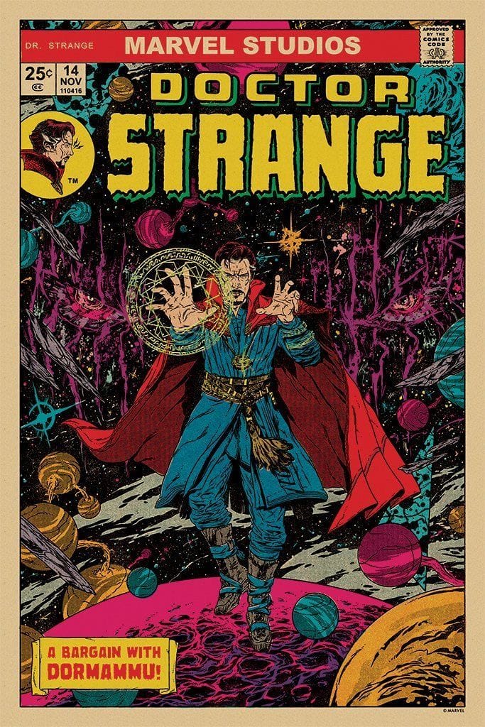 Marvel poster doctor strange book comic