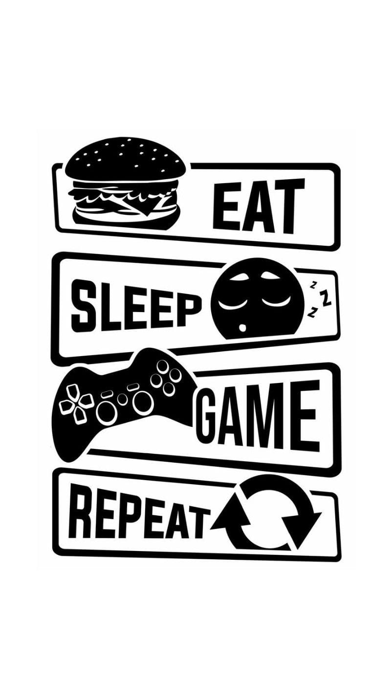 Eat sleep game repeat wallpaper
