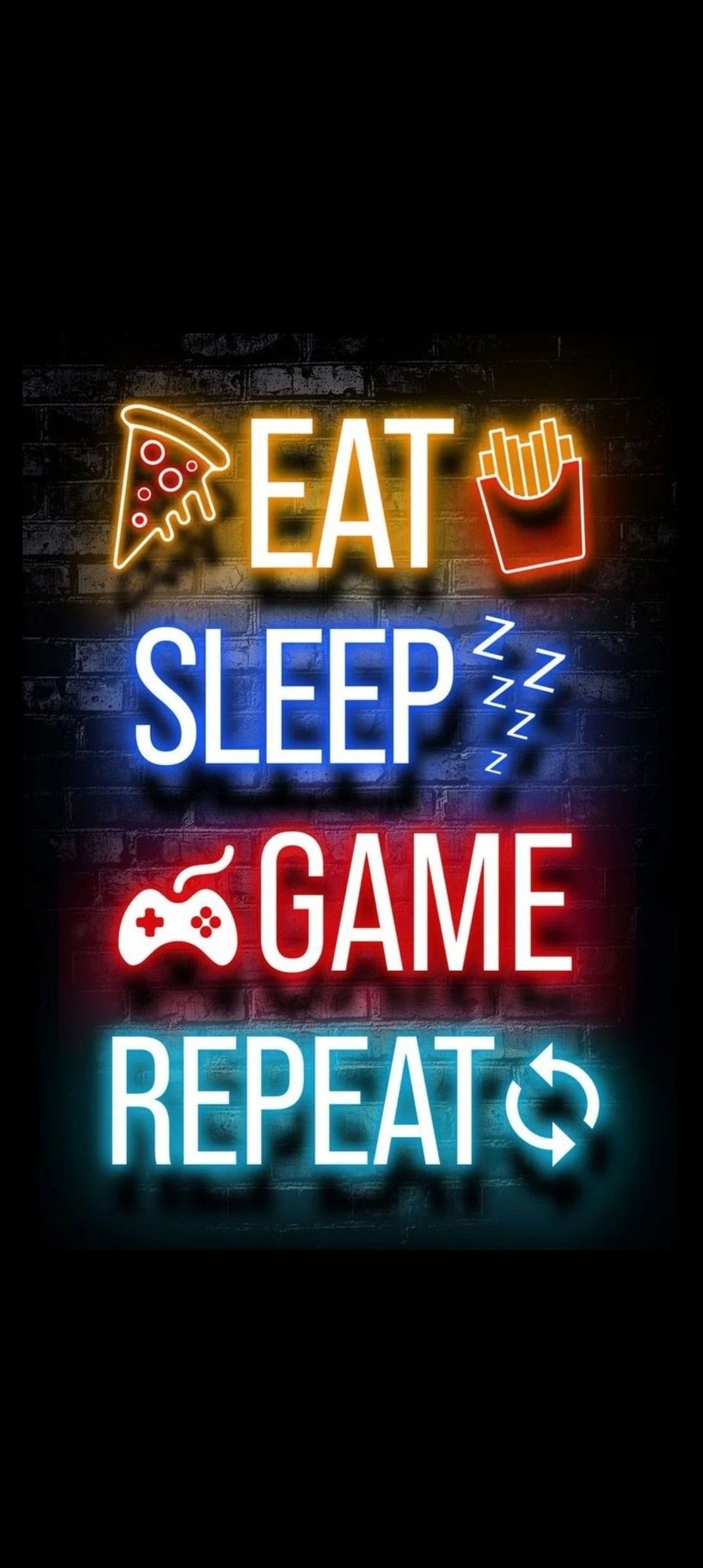Eat sleep game repeat poster