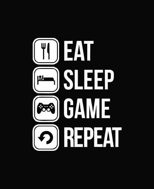 Eat sleep game repeat poster