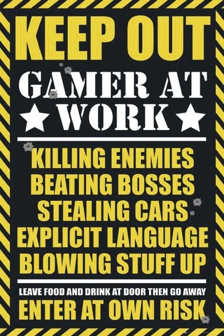 Keep out - Gamer at work Poster