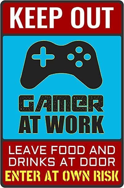 Gamer at work poster
