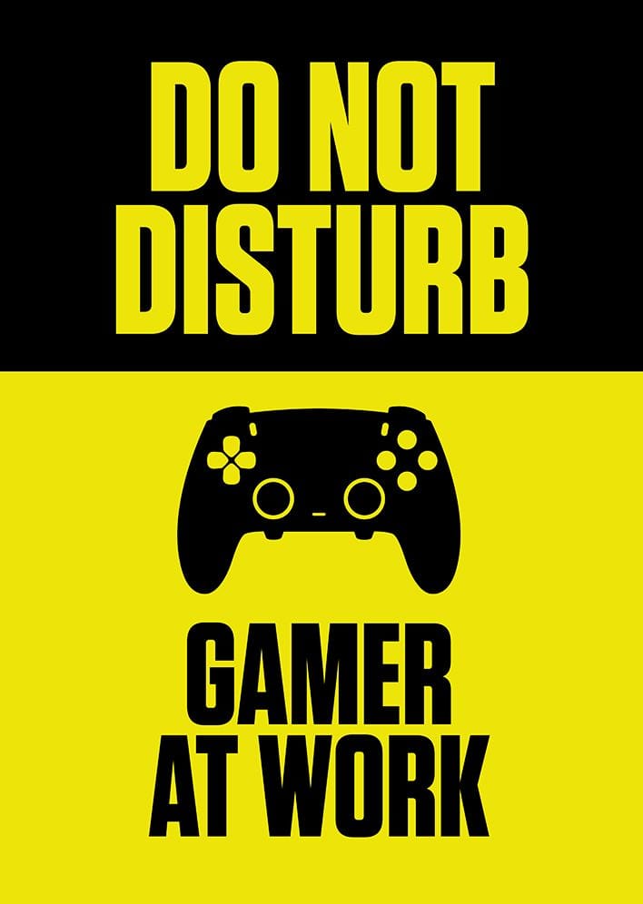 Minimalist Gaming Room Do Not Disturb Gamer At Work