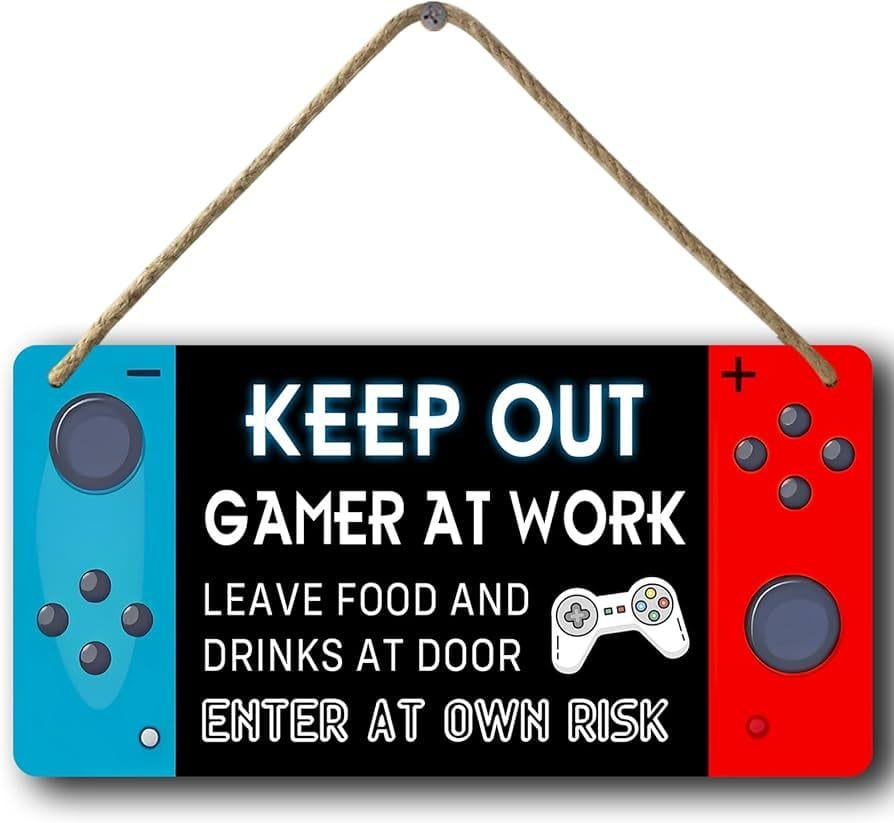 Gamer at work poster