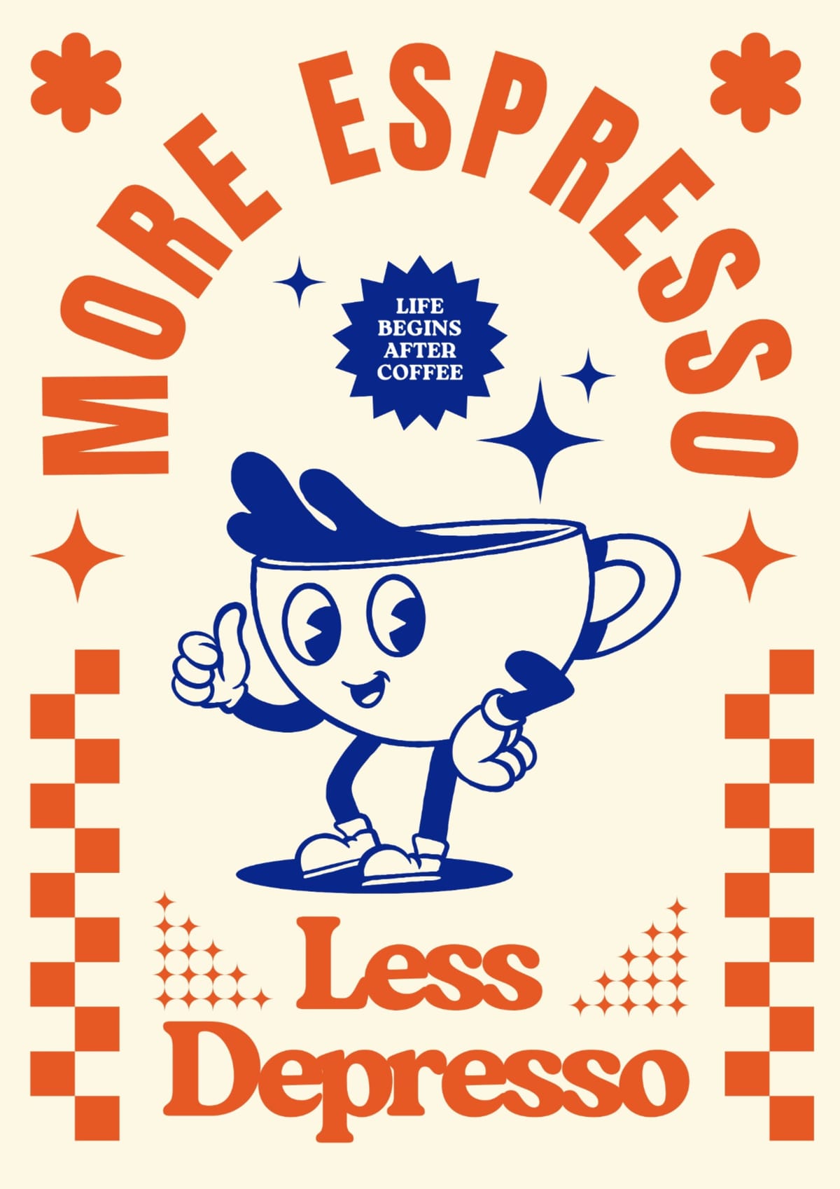 Fun Retro Coffee Poster