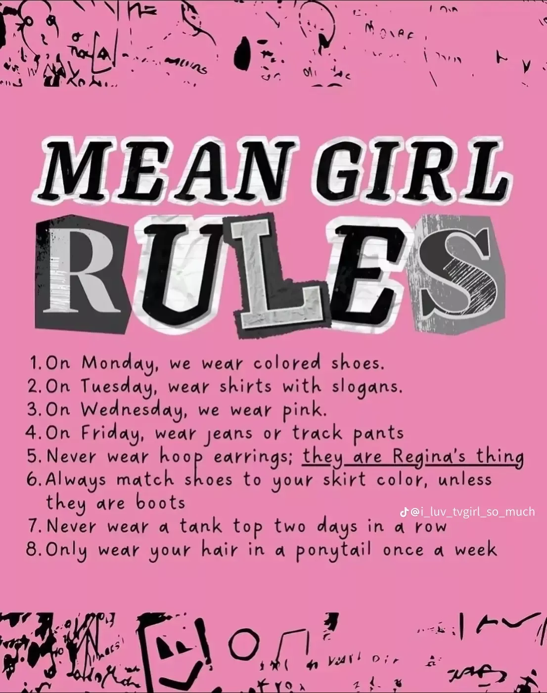 mean girls rules