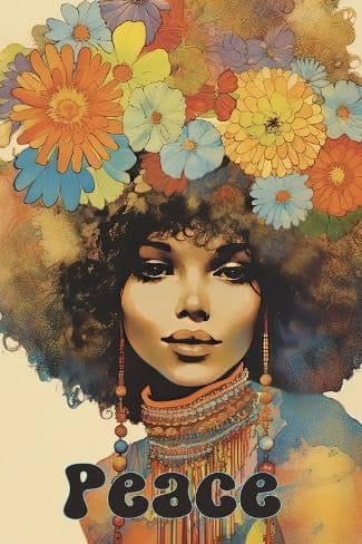 Giclee Print: Hippie Chix II by Sasha : 18x12in