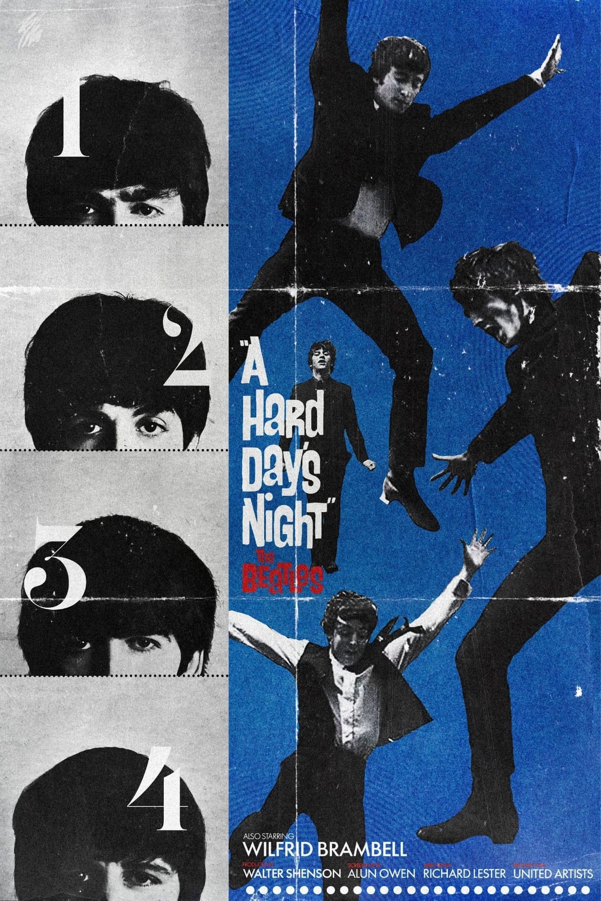 A Hard Day's Night (1964) Film Poster