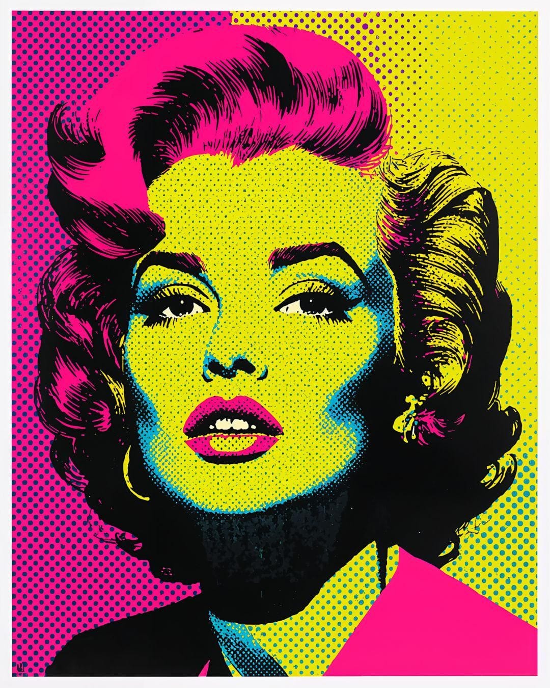 Marilyn Monroe Flashy Pop Art - Vibrant Wall Art Poster Inspired by the Hollywood Icon