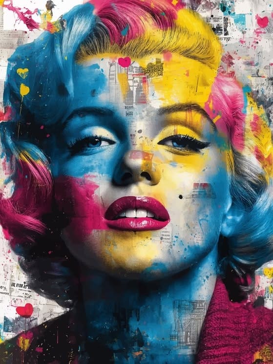 IPR Graph – Print "La Diosa del Cine: Marilyn Monroe Fragmentada" - digital art - 80 x 60 x 5 cm