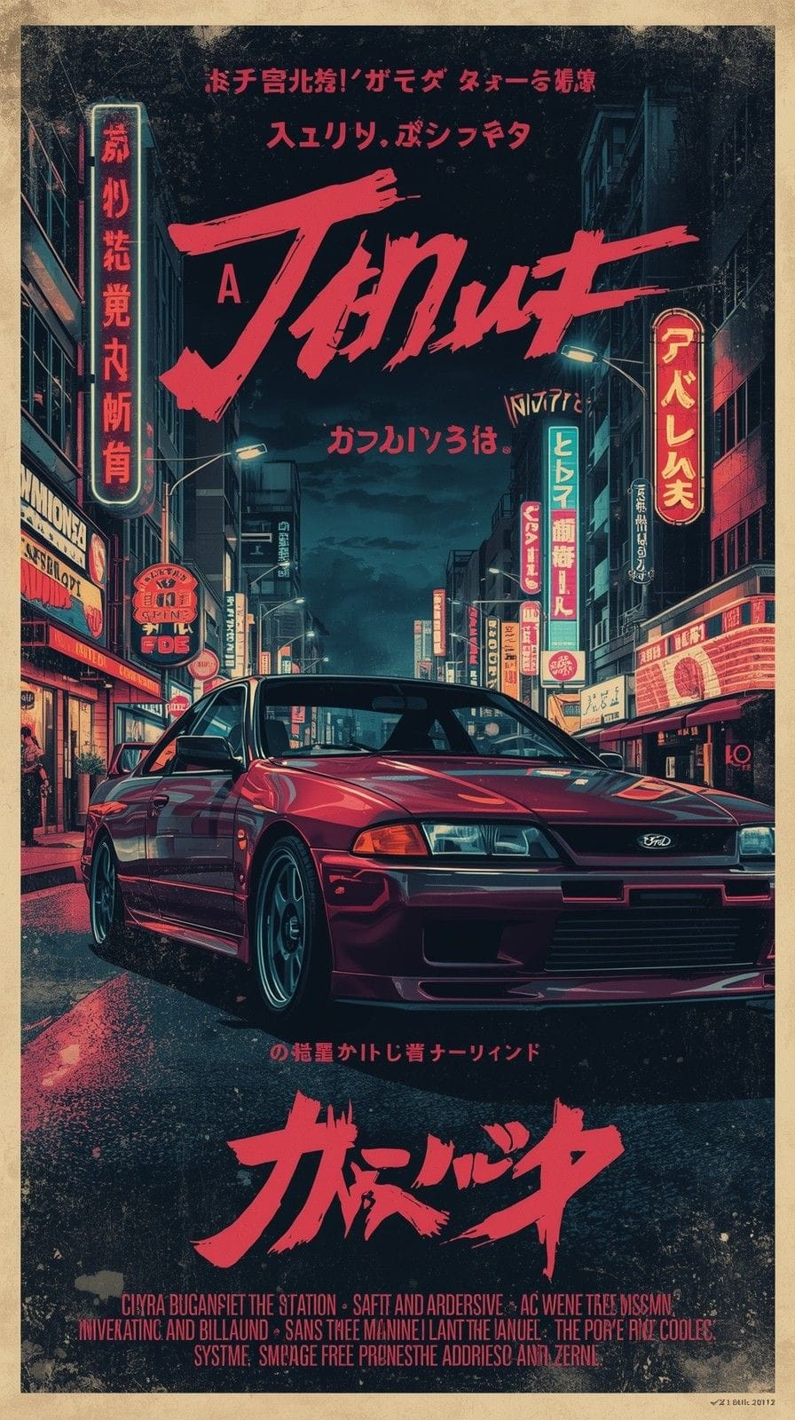 Tokyo cars poster
