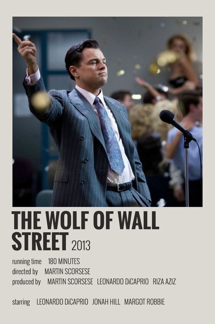 The Wolf of Wall Street poster