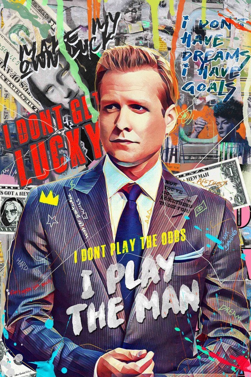 Harvey Specter Poster - Suits Poster - Harvey Specter - Motivatie - Quotes - Gabriel Macht - Serie Poster - Cinematic Poster - 61x91 - Geschikt om ...