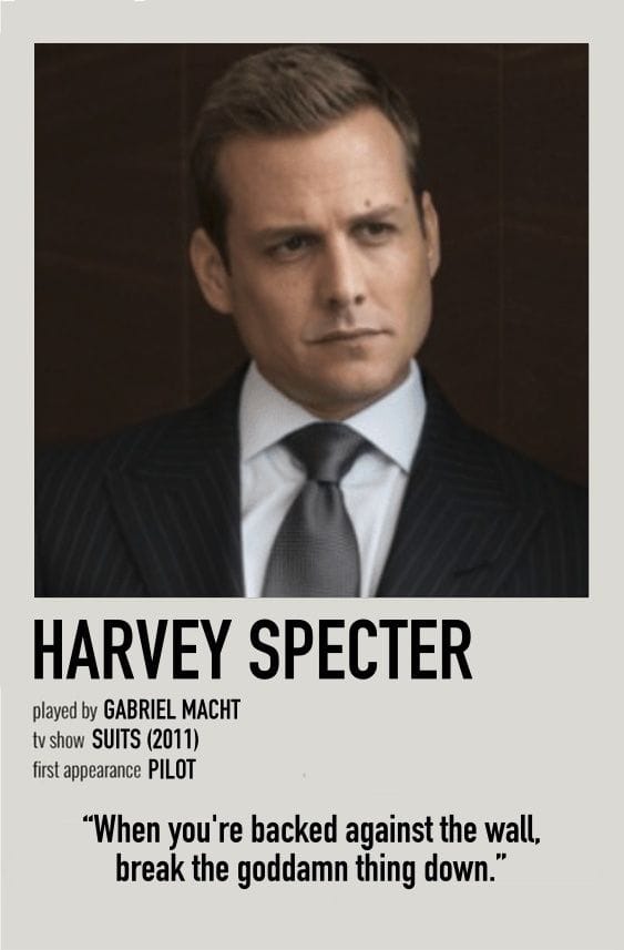 Harvey Specter from "Suits" TV Polaroid Poster
