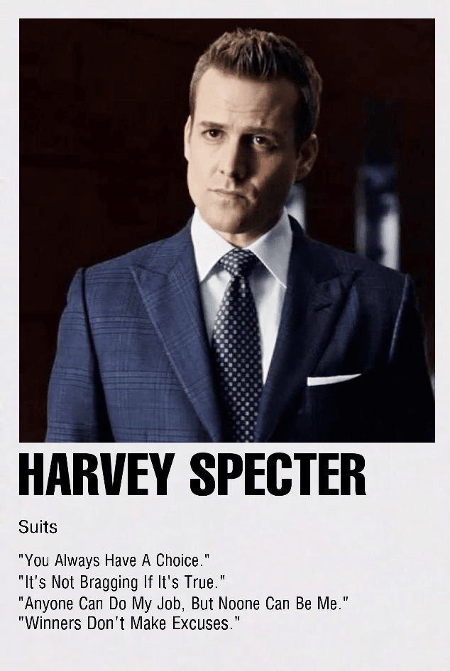 Harvey Specter minimalist poster