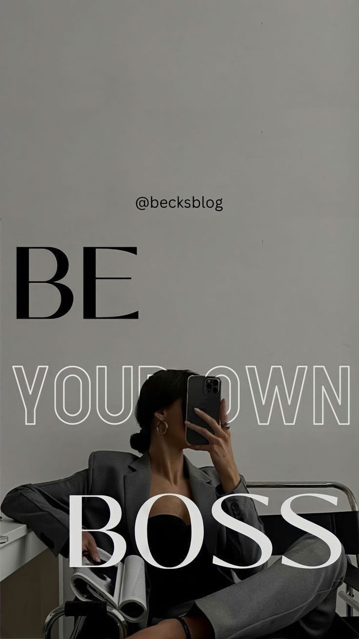 Be your own boss poster