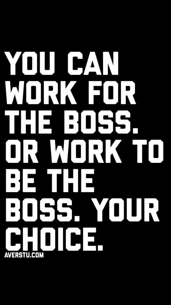 Be your own boss poster