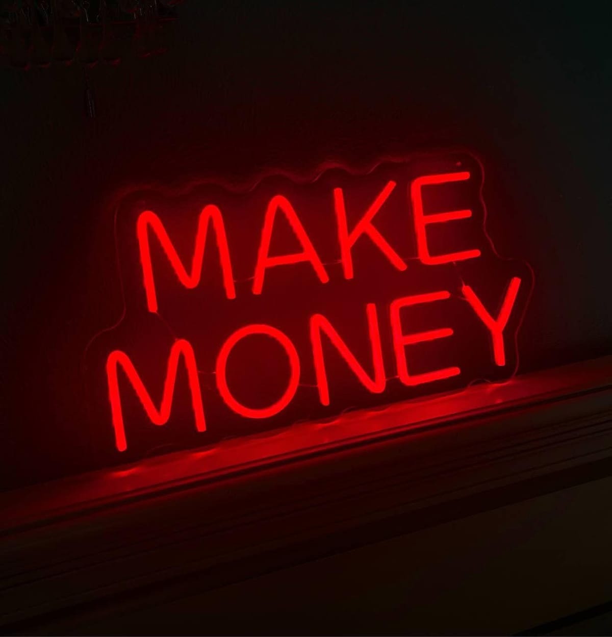 Make money led neon sign, Earn money light neon sign, Led neon quote about money, Custom money led sign