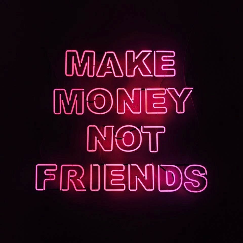 Making money is an art poster
