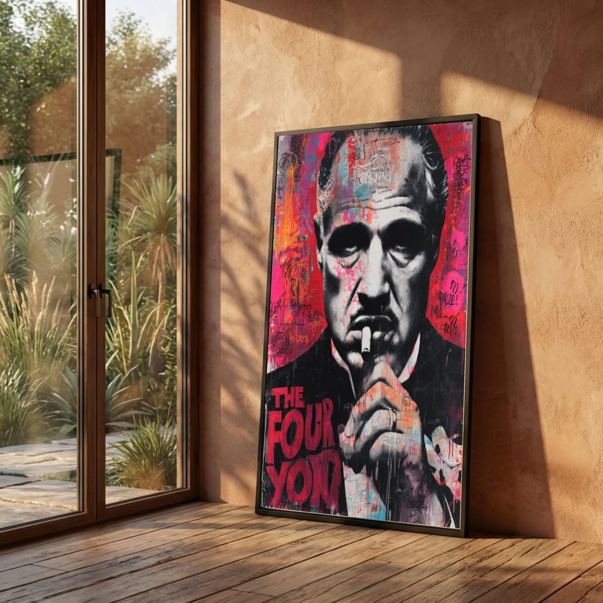 Godfather Graffiti Canvas Art, Don Corleone Pop Art Print, Ready To Hang
